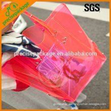 La bolsa de asas impermeable de moda de la playa del PVC claro para hacer compras